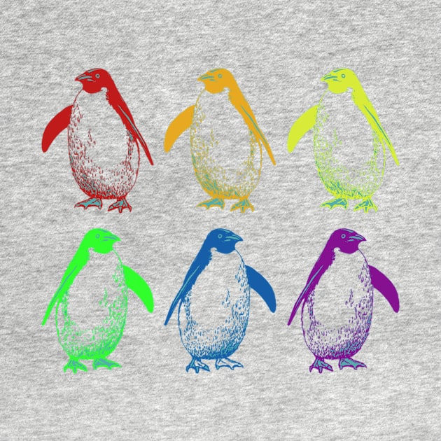 Colorful penguin pattern by LukjanovArt